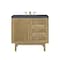 James Martin Vanities Laurent 36in Single Vanity, Light Natural Oak w/ 3 CM Charcoal Soapstone Top 545-V36-LNO-3CSP - alternate 1